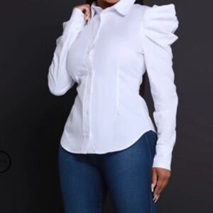 Ladies blouse large. White